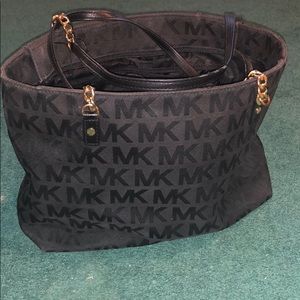 Michael Kors MK Black shoulder purse